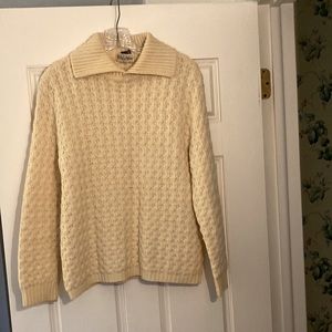 Woman’s Vintage Ecru Wool Sweater